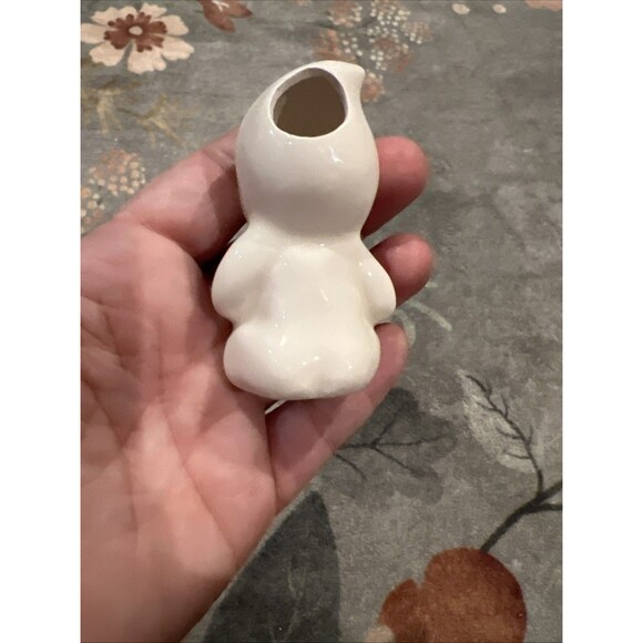 Rare Vintage Macrame Bead Ceramic Baby Ghost Ghost Baby Doll Figurine Halloween - Picture 3 of 8
